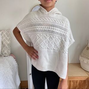 GAP White Knitted Pullover Poncho (Children/Kids)